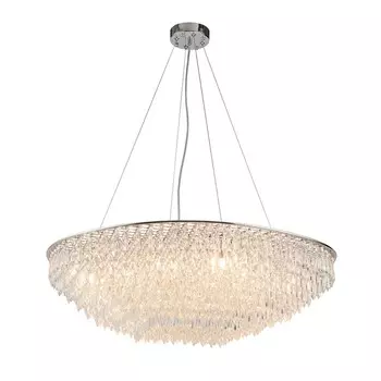 Светильник подвесной Indigo, 12028/12P Chrome. 12х40Вт, G9, 810х810х255/1050 мм, цвет прозрачный