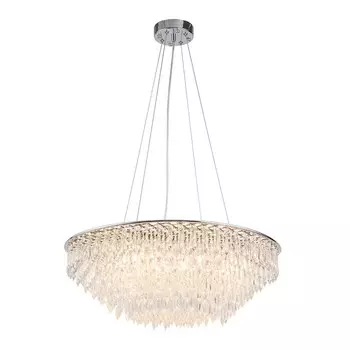 Светильник подвесной Indigo, 12028/8P Chrome. 8х40Вт, G9, 610х610х235/1030 мм, цвет прозрачный