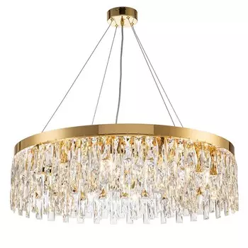 Светильник подвесной Indigo, 12029/12P Gold. 12х40Вт, E14, 800х800х255/1255 мм, цвет прозрачный