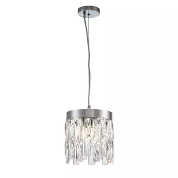 Светильник подвесной Indigo, 12029/2P Chrome. 2х40Вт, E14, 200х200х360/1160 мм, цвет прозрачный