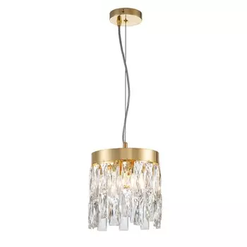 Светильник подвесной Indigo, 12029/2P Gold. 2х40Вт, E14, 200х200х360/1160 мм, цвет прозрачный