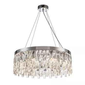 Светильник подвесной Indigo, 12029/8P Chrome. 8х40Вт, E14, 600х600х255/1255 мм, цвет прозрачный