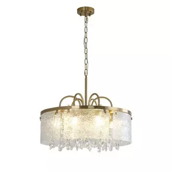 Светильник подвесной Indigo, 12033/6P Brass. 6х40Вт, E14, 610х610х475/1105 мм, цвет прозрачный