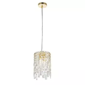 Светильник подвесной Indigo, 12041/2P Gold. 2х40Вт, E14, 200х200х270/1770 мм, цвет прозрачный