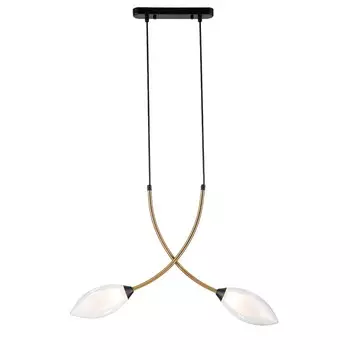 Светильник подвесной Indigo, 13001/2P Black. 2х25Вт, G9, 620х90х425/1960 мм, цвет матовый белый