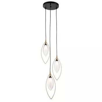 Светильник подвесной Indigo, 13001/3P Black. 3х25Вт, G9, 340х340х425/1940 мм, цвет матовый белый