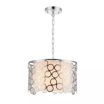 Светильник подвесной Indigo, 13010/5P Nickel. 5х60Вт, E14, 500х500х335/1200 мм, цвет белый