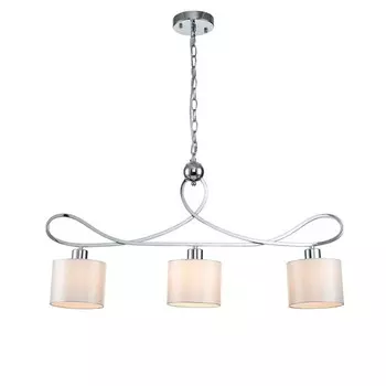 Светильник подвесной Indigo, 13011/3P Chrome. 3х60Вт, E27, 840х150х450/1650 мм, цвет белый