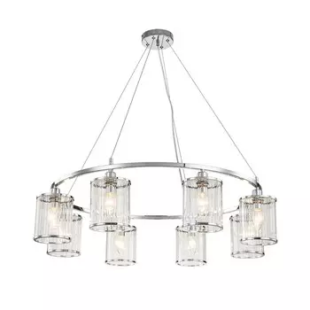 Светильник подвесной Indigo, 13022/8P Chrome. 8х60Вт, E14, 820х820х235/1200 мм, цвет прозрачный