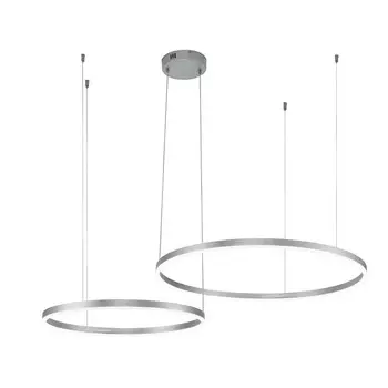 Светильник подвесной Indigo, 14001/2P Silver. 2х105Вт, LED, 9000Лм, 3000-5700К, пульт ИК, 600/800х140х1240 мм, цвет белый