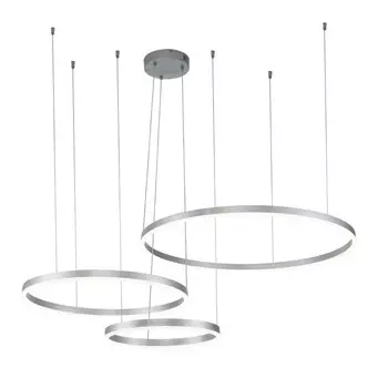 Светильник подвесной Indigo, 14001/3P Silver. 3х129Вт, LED, 10500Лм, 3000-5700К, пульт ИК, 400/600/800х140х1240 мм, цвет белый