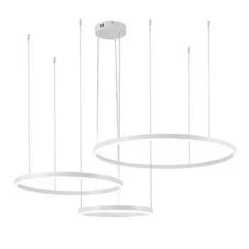 Светильник подвесной Indigo, 14001/3P White. 3х129Вт, LED, 10500Лм, 3000-5700К, пульт ИК, 400/600/800х140х1240 мм, цвет белый