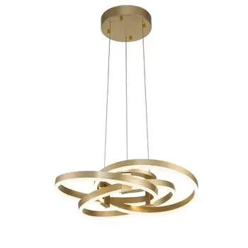 Светильник подвесной Indigo, 14002/3P Gold. 3х60Вт, LED, 4200Лм, 3000-6000К, пульт ИК, 580х580х165/1365 мм, цвет белый матовый