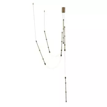 Светильник подвесной Indigo, 14010/3P Brass. 3х25Вт, LED, 1898Лм, 3000-6500К, пульт радио 2.4G, 1604х30х мм, цвет белый