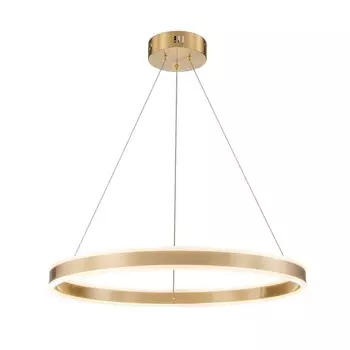 Светильник подвесной Indigo, 14012/1P Brass. 1х80Вт, LED, 6530Лм, 3000-5700К, пульт ИК, 600х600х147/1240 мм, цвет белый матовый