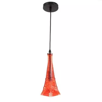 Светильник подвесной «Эйфель» Е14 40 Вт красный 8827-127 см