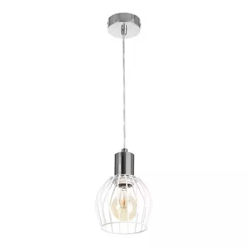 Светильник подвесной «Лофт», 125 Вт Е27, белый/хром, 1211611