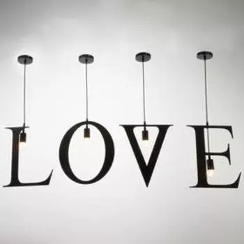 Светильник подвесной "LOVE" 4х40Вт E27 черный