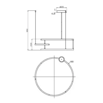 Светильник подвесной Maytoni MOD016PL-L52BK, LED, 3х45 Вт, 830х830х850 мм, 1700 Лм, чёрный