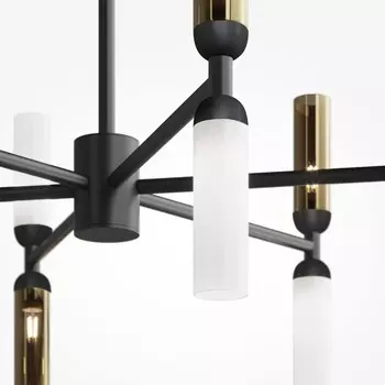 Светильник подвесной Maytoni MOD177PL-12G, 12хG9, 28Вт, 65х65х66 см, цвет чёрный