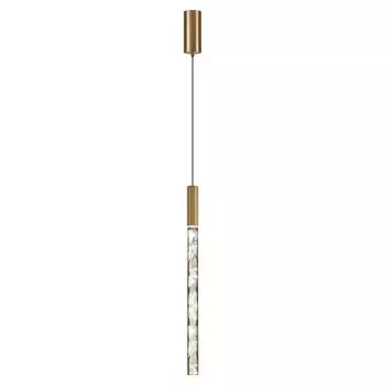 Светильник подвесной Odeon Light. Aletta, 4Вт, Led, 1900х32 мм, цвет античная бронза, прозрачный