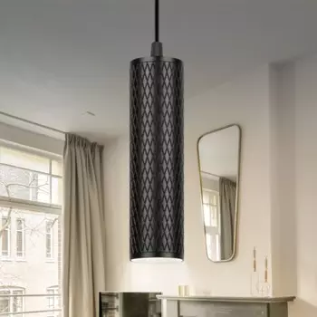 Светильник подвесной PL20 BK MR16 GU10 потолочный цилиндр, цвет чёрный
