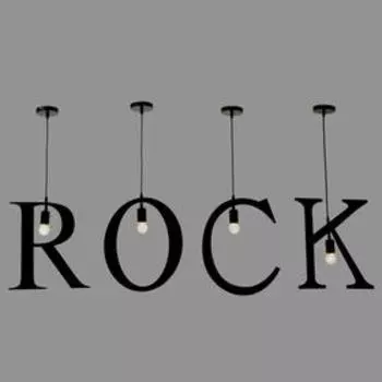 Светильник подвесной "ROCK" 4х40Вт E27 черный