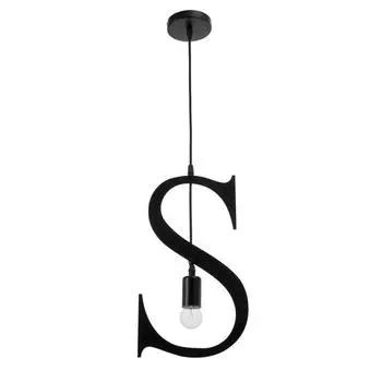 Светильник подвесной "S" 1х40Вт E27 черный