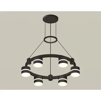 Светильник подвесной с акрилом Ambrella light, XR92051202, GX53 LED 12 Вт, цвет чёрный песок, белый матовый