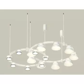 Светильник подвесной с акрилом Ambrella light, XR92081100, GX53 LED 12 Вт, цвет белый песок, серебро, белый матовый