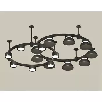 Светильник подвесной с акрилом Ambrella light, XR92221101, GX53 LED 12 Вт, цвет чёрный песок, чёрный, белый матовый