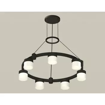 Светильник подвесной с акрилом Ambrella light, XR92051604, GX53 LED 12 Вт, цвет чёрный песок, белый матовый