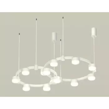 Светильник подвесной с акрилом Ambrella light, XR92081006, GX53 LED 12 Вт, цвет белый песок, белый матовый, прозрачный