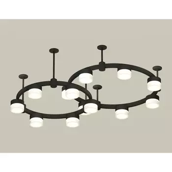 Светильник подвесной с акрилом Ambrella light, XR92221002, GX53 LED 12 Вт, цвет чёрный песок, белый матовый