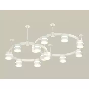 Светильник подвесной с акрилом Ambrella light, XR92211001, GX53 LED 12 Вт, цвет белый песок, белый матовый