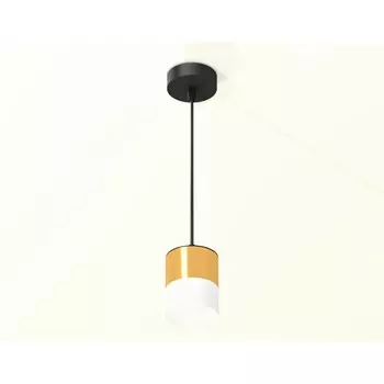 Светильник подвесной с акрилом Ambrella light, XP8121026, GX53 LED 12 Вт, цвет золото жёлтое, белый матовый, чёрный песок
