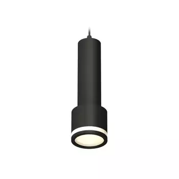 Светильник подвесной с акрилом Ambrella light, XP8111010, GX53 LED 12 Вт, цвет чёрный песок, белый матовый