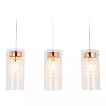 Светильник подвесной с хрусталём Ambrella light, Traditional, TR3663, 3хE14, цвет золото