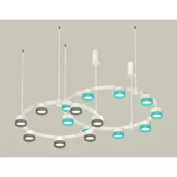 Светильник подвесной с композитным хрусталём Ambrella light, XR92081300, GX53 LED 12 Вт, цвет белый песок, голубой, тонированный