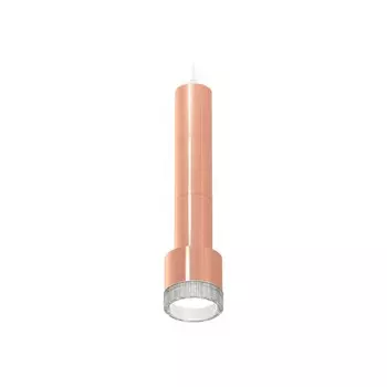 Светильник подвесной с композитным хрусталём Ambrella light, XP8122005, GX53 LED 12 Вт, цвет золото розовое, прозрачный