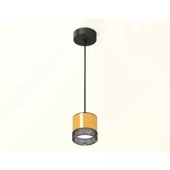 Светильник подвесной с композитным хрусталём Ambrella light, XP8121031, GX53 LED 12 Вт, цвет золото жёлтое, тонированный, чёрный песок