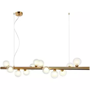 Светильник подвесной Shardin 12xG9 LED 127x28x32-150 см, цвет бронза