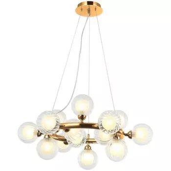 Светильник подвесной Shardin 15xG9 LED 63x63x40-150 см, цвет бронза