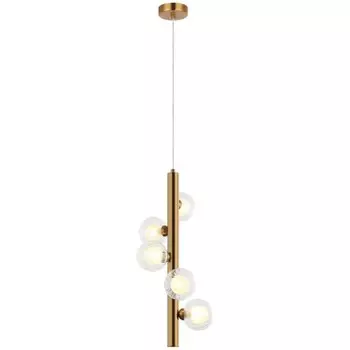 Светильник подвесной Shardin 5xG9 LED 27x27x61-150 см, цвет бронза
