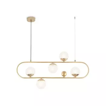 Светильник подвесной со сменной лампой Ambrella light, Crystal, TR5433, 5хG9, цвет золото