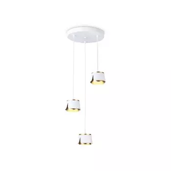 Светильник подвесной со сменной лампой Ambrella light, Techno family, TN71249, 3хGX53, цвет белый, золото