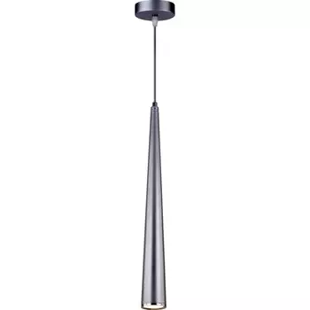 Светильник подвесной светодиодный Cone 1xLED 5Вт, размер 7x7x51,5-150 см, цвет серебро
