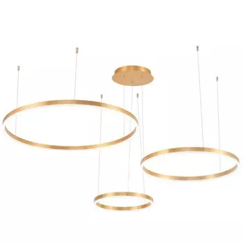 Светильник подвесной светодиодный Planetary 3xLED 110Вт, размер 80x80x30-130 см, цвет бронза