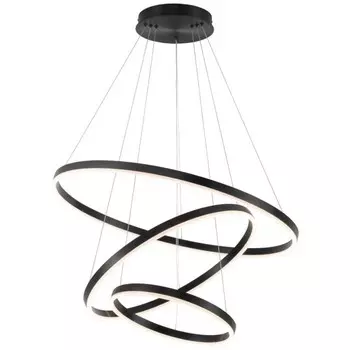 Светильник подвесной светодиодный Planetary 3xLED 110Вт, размер 80x80x30-130 см, цвет чёрный