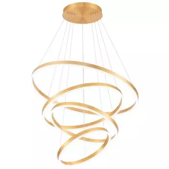 Светильник подвесной светодиодный Planetary 4xLED 134Вт, размер 80x80x30-130 см, цвет бронза